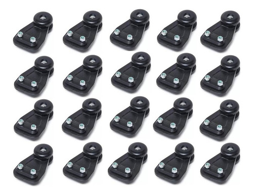 Rodízio Da Lona Lateral Sider Trilho Carreta Baú Kit 20 Pçs