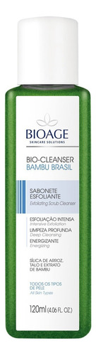 Sabonete Esfoliante Bambu Brasil Bioage 120ml Momento de aplicação Dia Tipo de pele Todo tipo de pele