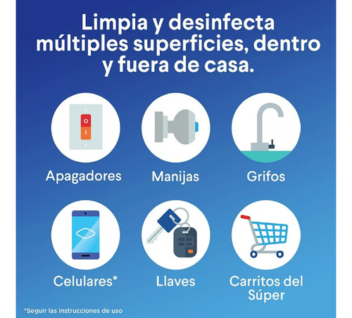 Toallitas Desinfectantes Clorox 5pzs, 85 Toallas Msi