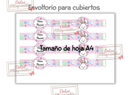 Kit Imprimible Felices Pascuas Conejo Cajita Cubo Bolsita 09