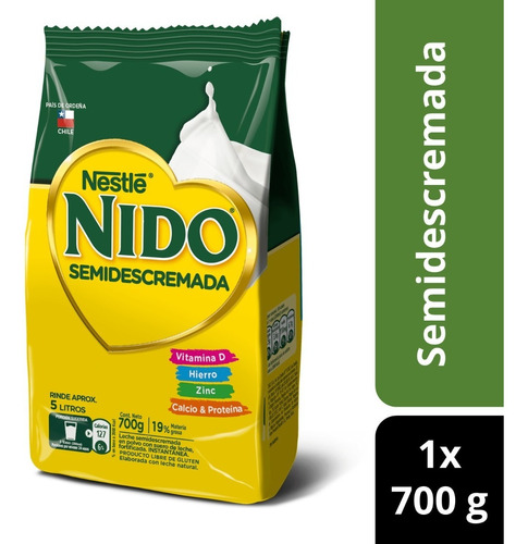 Leche en polvo NIDO® Semidescremada Bolsa 700g