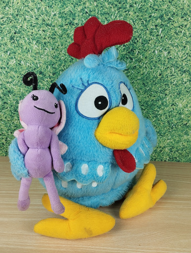 Pelúcia Galinha Pintadinha E Borboletinha Da Multibrink Azul-celeste (Usado)