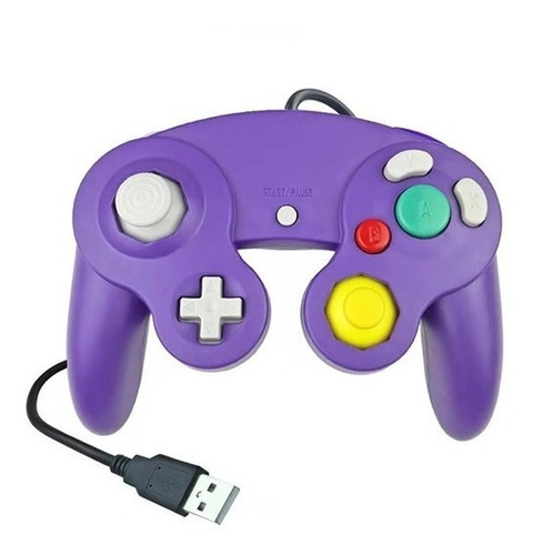 Control Tipo Usb Para Pc Compatible Con Tipo Gamecube Morado