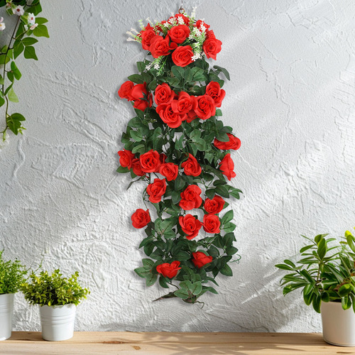 Flores Colgantes Con Forma De Rosa, Decoración Artificial, S