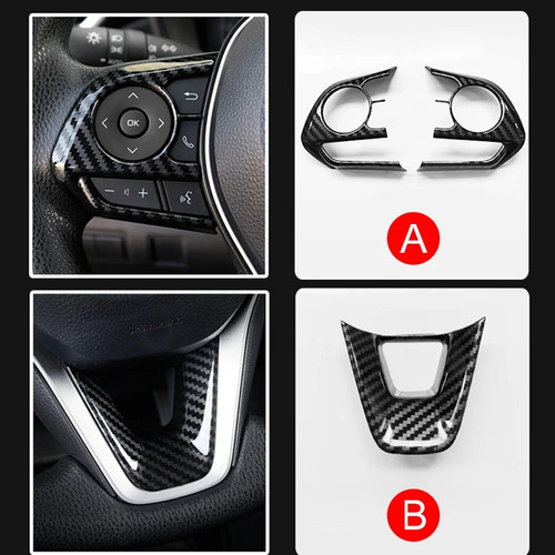 Adhesivo Abs Para El Marco Del Volante Del Coche, Con Forma