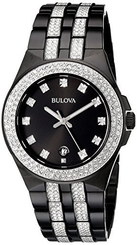 Reloj Bulova Para Hombre  98b251  De Cristal De Swarovski