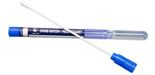 Swab Rayon Esteril Coleta E Transporte Meio Stuart Haste