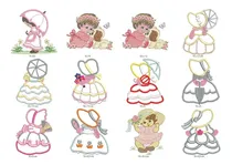 Comprar 57 Matrices P\u002F Maquinas De Bordar Niñas Retro\u002Fvintage\u002F Damas