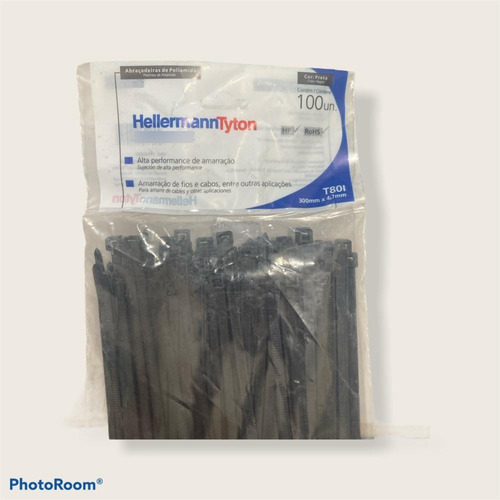 Abraçadeira Nylon T80i Preto C/100 Unidades Hellermanntyton