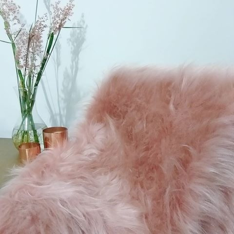 Manta Pele Sintetica Decorativo Pelego Rose Rosa Antigo