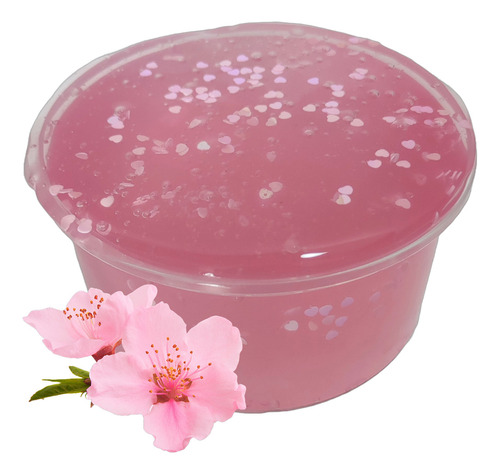 Slime Transparente Sakura Rosado 8 Oz + Activador