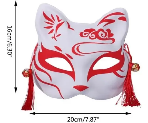 Máscaras Kitsune Japonesas Pintadas À Mão De Zorros | Frete grátis