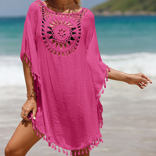 Salida De Playa Cover Up Encaje Vestido Elegante Mujer Sexy