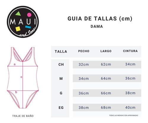 Traje De Baño Completo Para Dama Marca Maui&sons Original Gris 224470 Eg
