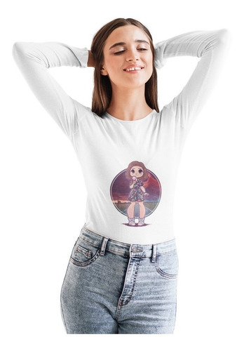 Polera Larga Stranger Things Once Eleven Algodon Estampado