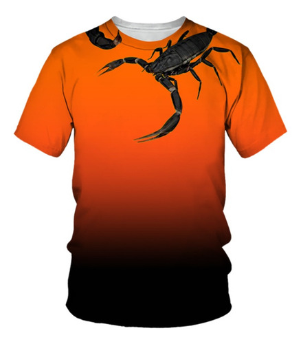 Camiseta Retro Scorpion Estampada En 3d, Moda De Verano, Har