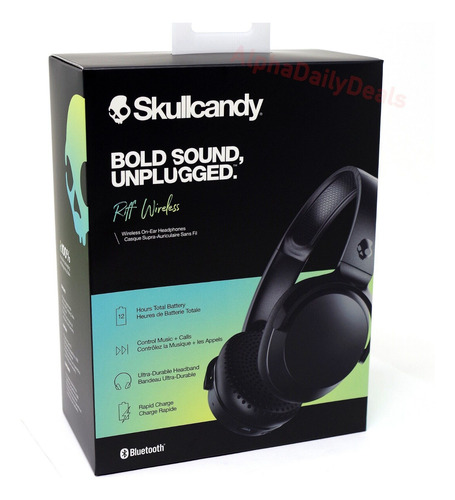 Audífonos Inalámbricos Bluetooth Skullcandy Riff Negro