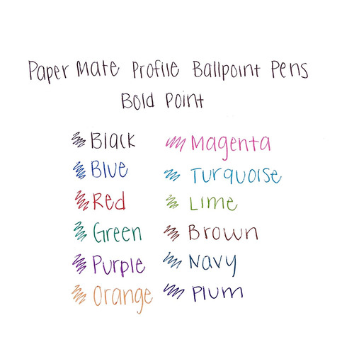 Paper Mate Perfil Retráctil Bolígrafo, Bold Point, Translúci