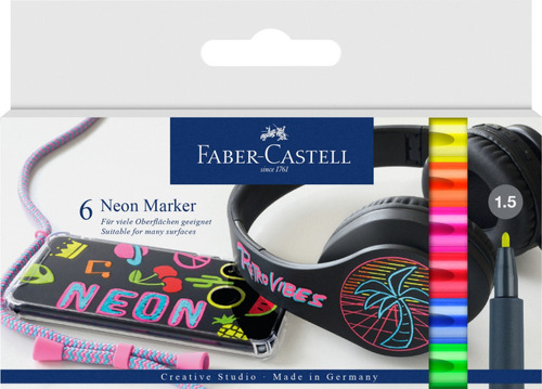 Marcadores Faber-castell Neon X6