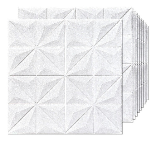 Imagen 1 de 6 de Placa Autoadhesiva 70x70 Diseño Moderno Blanco Na1