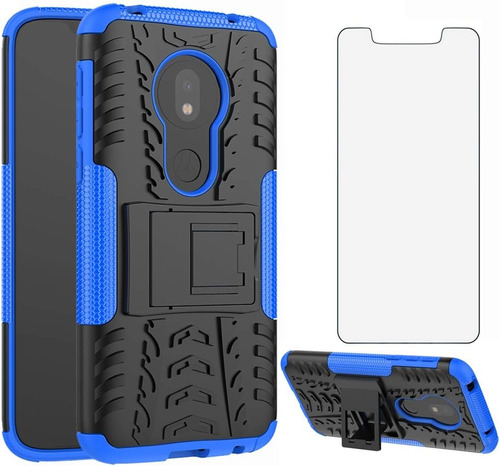 Funda De Telefono Para Moto G7 Play Con Vidrio Templado