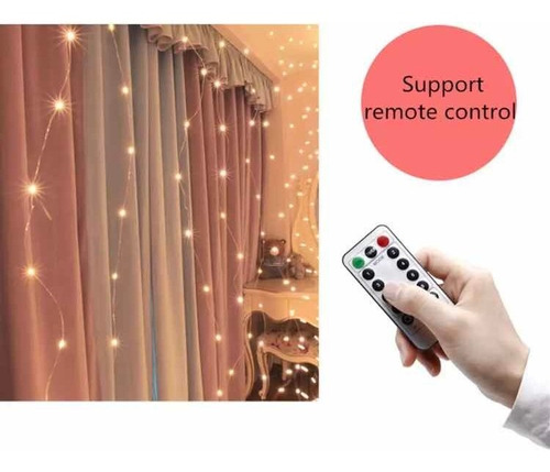Imagen 3 de 5 de Serie Led Cortina 3 Metros 100 Luces