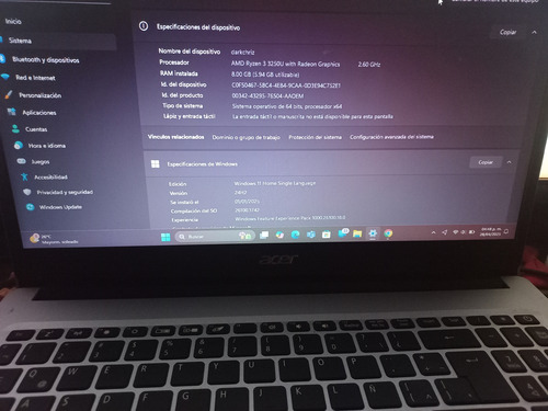 Acer Aspire 3 15.6 Fhd Ryzen3 Gb Ram 1tb Hdd W11 Color Gris (Usado)