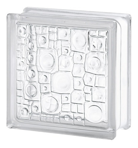 Ladrillo Vidrio Incoloro Sponge 19x19x8cm Pared Vitroblock