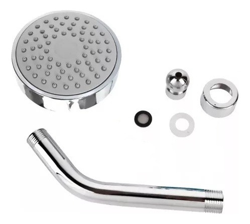 Flor Cabezal Ducha Abs Cromada Con Brazo Baño Acabado Brilla Plateado Cromado