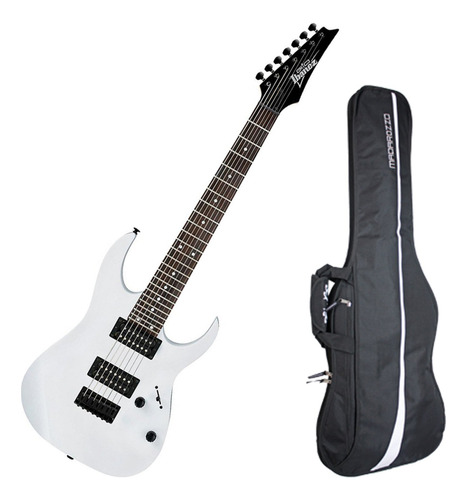 Rg7221wh Gio Guitarra Electrica 7 Cuerda Color Blanco Funda