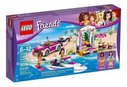 Lancha Rápida Amigos De Andrea Transportador Lego