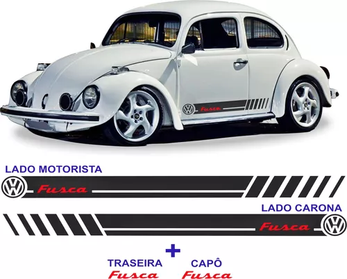 Kit 3 Adesivos Faixa Lateral Vw Gol Quadrado Racing