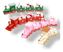 Comprar Set Mini Tren De Plastico Navideño Navidad 1 Tren 3 Vagones