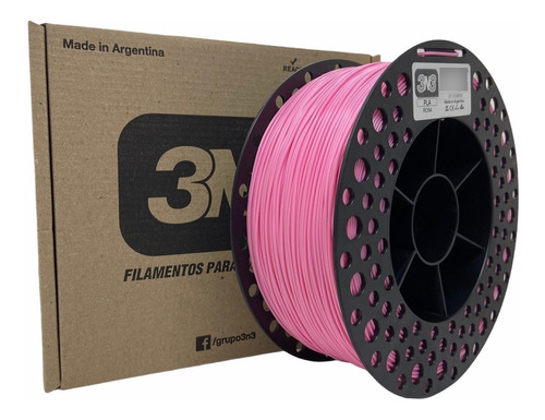 Filamento Pla 3n3 1kg 1.75mm Rosa -n4print