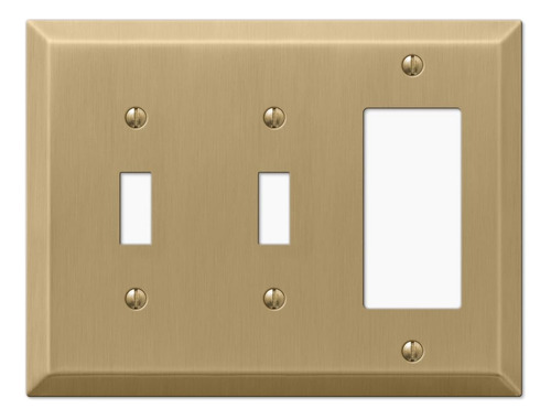 Placa De Pared De Acero Tradicional Con 1 Duplex, Bronce Env