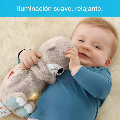 Nutria Peluche Que Respira Con Música, Luces Y Movimientos Gris Oscuro