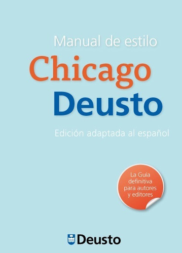 Libro Manual De Estilo Chicago Deusto - Torres Ripa, Javier