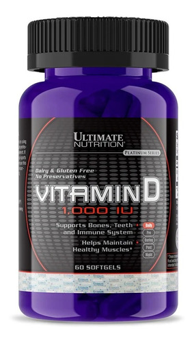 Ultimate Nutrition | Vitamin D | 1000 Iu | 60 Softgels