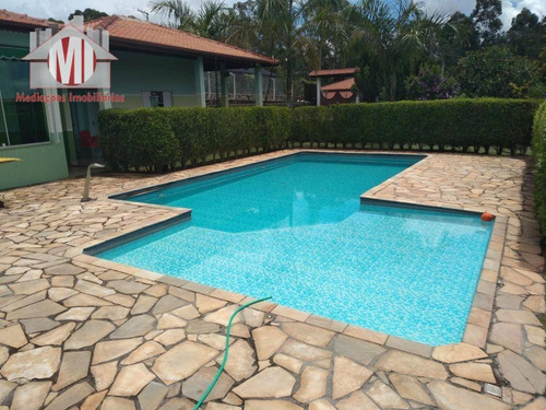 Chácara Maravilhosa Com 04 Quartos, Piscina, Espaço Gourmet, Paisagismo, Ótimo Bairro À Venda, 1000 M² Por R$ 550.000 - Zona Rural - Pinhalzinho/sp - Ch0627