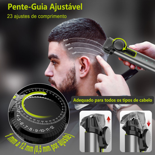 All-in® Barbeador Elétrico Aparador De Barba Cabelos 4 Em 1