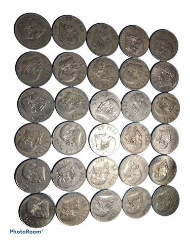  Monedas De 1 Peso 1970 (7)  1971 (21)  1972 (2)