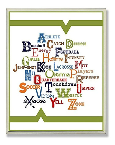 The Kids Room De Stupell Abc Con Sports Word Typography Rect