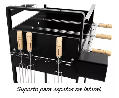 Brazilian Rotisserie BBQ Grill 5 Skewers Churrasqueira Giragrill 5