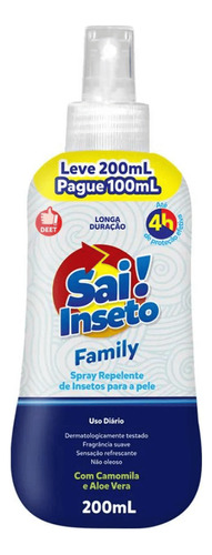 Spray Repelente Sai Inseto Family 200ml