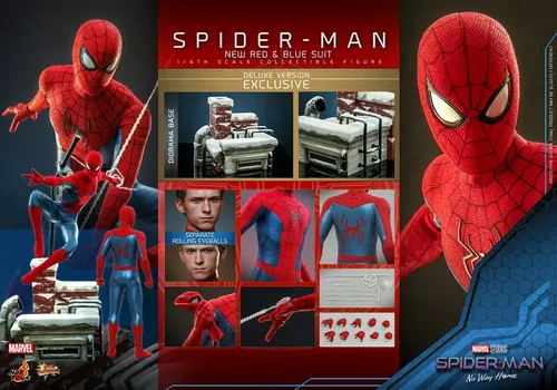 アメコミ Hot Toys Spider-Man New Red&Blue Suit DX Spider-man New Red And Blue Suit Deluxe Hot Toys Escala 1:6