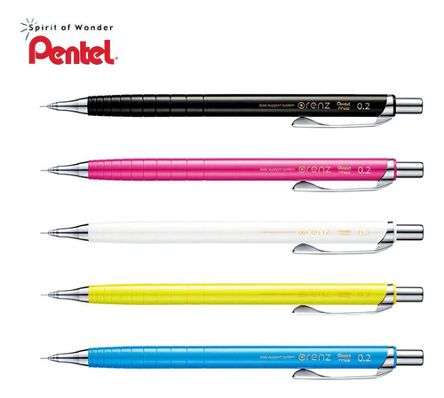 Lapiseira Pentel Orenz 0,2mm - Xpp502 - 8 Cores Disponíveis Cor Preto