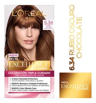 Comprar Tintura Excellence Excellence Kit Tintura L'oréal París Excellence Creme Para Rubio tono 6.34 chocolate 20Vol. para cabello