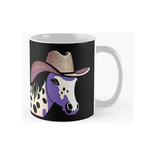 Taza Caballo Appaloosa Con Sombrero De Vaquero Calidad Premi