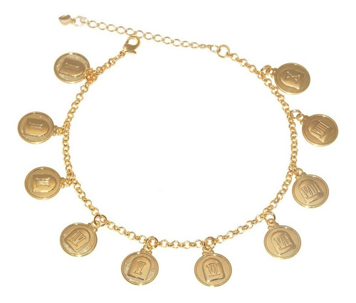 Pulseira 10 Mandamentos Folheada A Ouro 18k.