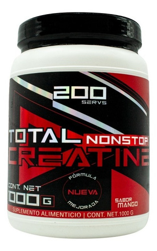 Total Nonstop Creatina Monohidratada 1 Kg Los Sabores Sabor Mora